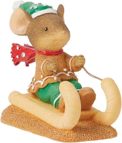 Enesco Tails with Heart Christmas Sweet Sledder Miniature Figurine, 1.77 Inch, Multicolor in Saudi Arabia