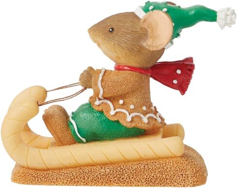 Enesco Tails with Heart Christmas Sweet Sledder Miniature Figurine, 1.77 Inch, Multicolor in Saudi Arabia