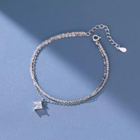 Gift for Women, Rose Box with Sterling Silver Bracelet S295, Birthday Present for Girlfriend, Valentine's Day Mother's Day or Graduation, Special Surprise in Saudi Arabia