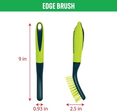 Pine-Sol Scrub Brush Set - Long Handle Cleaning Brushes with Heavy Duty Bristles and Comfort Grip - Scrubbers for Kitchen, Household, and Dishwashing, 2 Pieces in Kuwait