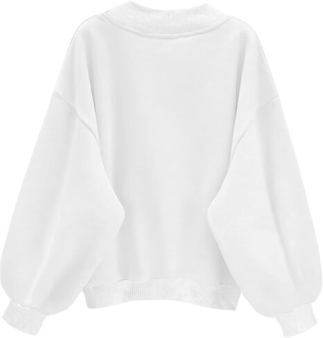 Remidoo Oversized Sweatshirt for Women V Neck Sweatshirts Casual Fleece Long Sleeve Pullover Top in Saudi Arabia