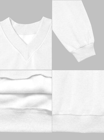 Remidoo Oversized Sweatshirt for Women V Neck Sweatshirts Casual Fleece Long Sleeve Pullover Top in Saudi Arabia