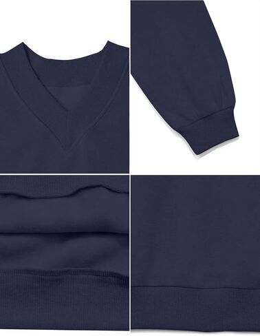 Remidoo Oversized Sweatshirt for Women V Neck Sweatshirts Casual Fleece Long Sleeve Pullover Top in Saudi Arabia
