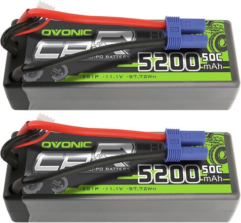OVONIC 3S Lipo Battery 50C 5200mAh 11.1V Lipo Battery with EC5 Connector for Arrma 1/5 1/8 1/10 RC Car and Truck in Saudi Arabia