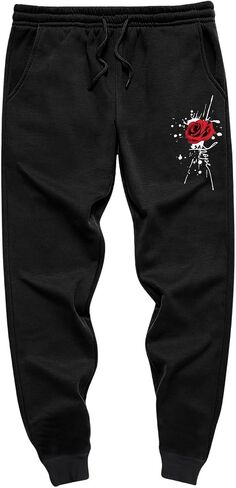 Men's Jogger Sweatpants Letter Graphic Drawstring Waist Casual Gym Workout Athletic Jogger Pants in Kuwait