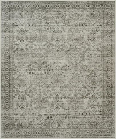 Anidaroel 5x7 Area Rugs for Living Room: Washable Vintage Moroccan Large Area Rug, Retro Floral Soft Rugs for Bedroom, Non Slip Dining Room Throw Carpet for Office Playroom, Brown in Saudi Arabia