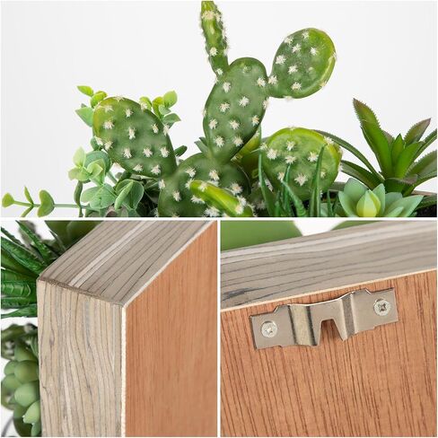 Briful Faux Succulent Wall Art 20 cm Framed 3D Succulents Plants Artificial Arrangement Assorted Succulents Hanging Fake Plants Wall Art for Home Decor Indoor Bathroom in Saudi Arabia