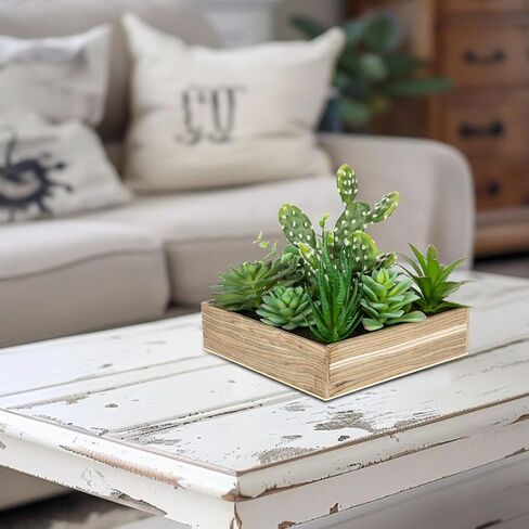 Briful Faux Succulent Wall Art 20 cm Framed 3D Succulents Plants Artificial Arrangement Assorted Succulents Hanging Fake Plants Wall Art for Home Decor Indoor Bathroom in Saudi Arabia
