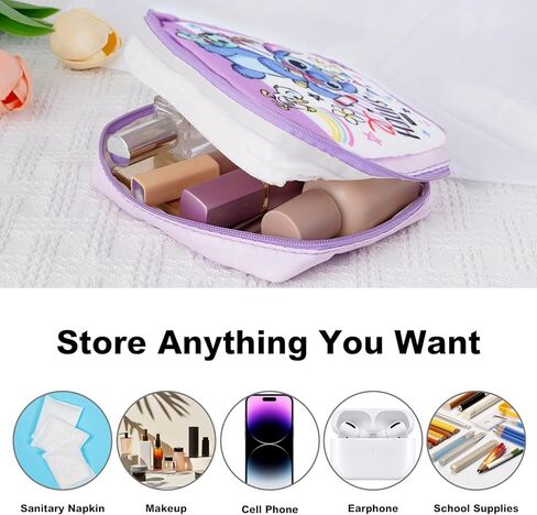 قطعتان من وسادة فترة الغرز وحقيبة تخزين المناديل الصحية، حقيبة تخزين الفوط الصحية من ليلو أوهانا، حامل وسادة تامبون للنساء (أزرق)، متوسط in Kuwait