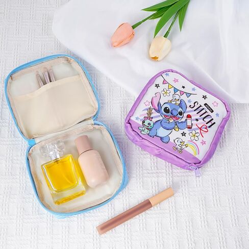 قطعتان من وسادة فترة الغرز وحقيبة تخزين المناديل الصحية، حقيبة تخزين الفوط الصحية من ليلو أوهانا، حامل وسادة تامبون للنساء (أزرق)، متوسط in Kuwait