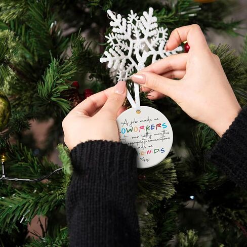 Gifts for Coworkers, Funny Christmas Ornaments 2024, Gifts for Women, Men, Best Friend, Work Bestie, Friendship, Coworker Leaving Gifts, Retirement Gifts Women Men Ceramic Ornament in Kuwait