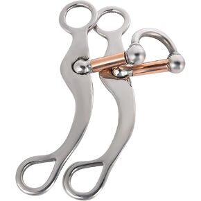 AYNEFY Stainless Steel Thickened Loose Mouth Roller Bit for Young Horses, Mild Iron Mouthpiece for Horse Control, 1 Piece Horse Mouth Bit, Suitable for Horse Training
