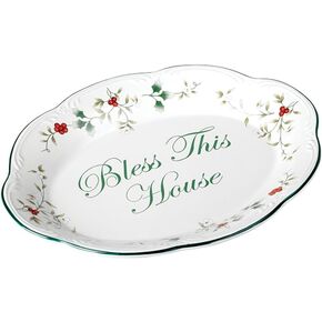 Pfaltzgraff Winterberry Bless This House Plate - 11-Inch