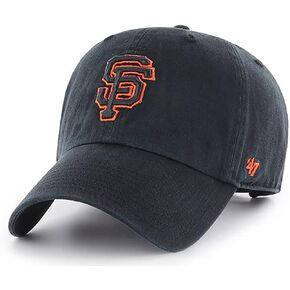 San Francisco Giants Black Orange Outline Clean Up Adjustable Hat, Adult One Size Fits All
