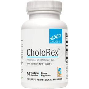 XYMOGEN CholeRex - Policosanol 10mg to Help Maintain Normal Blood Lipid Levels, Promote Healthy Blood Flow + Vessel Integrity - Enhanced with 2 Bioavailable Magnesium Chelates (60 Capsules)