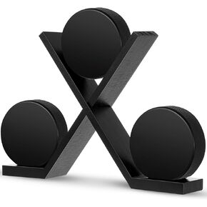 Wooden Hockey Puck Display Case Hockey Puck Holder for 3 Hockey Pucks Collectibles Display Stand Rack for Sports Players Team Gifts Living Room Bedroom Decoration