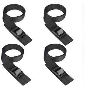 MAGARROW Lashing Straps with Cam Buckle Black (All Black (4-Pack), 10 Feet)
