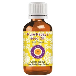 Deve Herbes Pure Papaya Seed Oil (Carica Papaya) 100% Natural Therapeutic Grade Cold Pressed 50ml (1.69 oz)