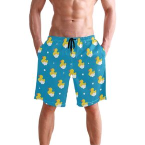 Dussdil Men's Swim Trunks Mens Board Shorts Beach Swim Trunk Quick Dry Swimwear Pants with Mesh Lining