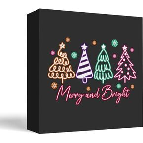 Pink Santa Claus Christmas Desk Table Decor Sign, Pink Santa Claus Christmas Decorations Indoor, Pink Santa Claus Room Decor, Pink Christmas Wood Signs for Home Office Shelf Decor, 5x5 Inch