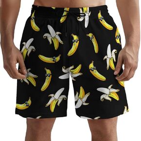 Men's Swim Trunks with Funny Print Quick Dry Swimsuits Beach Shorts with Pockets Summer Gifts