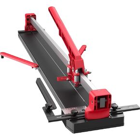 24-inch Manual Tile Cutter with Laser Cutting Guide Porcelain Tile Cutter with Split Platen,Double Aluminum Base,Tungsten Carbide Cutting Wheel