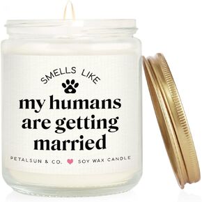 Wedding Gifts for Dog Lovers, Bridal Shower Gifts, Lavender Scented Soy Wax Candle, Bride Gifts, Bachelorette Gifts for Dog-Loving Couples, Bride