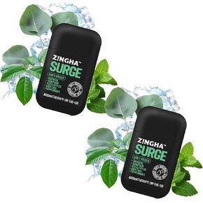 Double Holes Aromatherapy Stick Essential Oil Nasal Inhaler Intake Breathing, Tension Relief & Focus Boost, Minty Essence