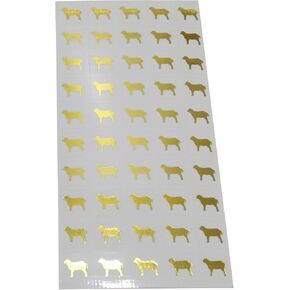 Lamb Meal Stickers for Place Cards (Clear with Gold Icon) by Savor The Memories