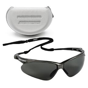 Kleenguard™ V30 Nemesis™ Polarized Safety Glasses (56568), Smoke Grey Lenses, Gunmetal Frame, Carrying Case, Unisex Sunglasses for Men and Women