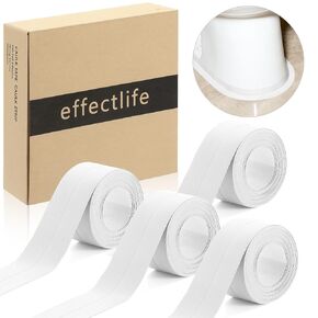 White Flex Self Adhesive Caulk Tape Strong Viscous - Caulk Strip Waterproof - Bathtub Shower Caulk Caulk Sealing Strip Tape - Toilet Caulk Sealant Tape,4-Roll