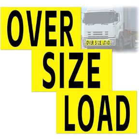 Magnetic Oversize Warning Load Signs for Trucks, 3 Pcs - 12" x 60" Professional Wide Load Banner for Safe Hauling, Highly Visible, Thickened Magnetic Attraction, Easy to Disassemble without Scratches