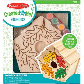 Melissa & Doug Created by Me! Birdhouse Build-Your-Own Wooden Craft Kit | DIY Bird House Kit For Kids