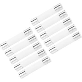 uxcell Ceramic Cartridge Fuses 15A 250V 6x30mm Ceramic Fuses Fast Blow Replacement for Amplifier Energy Saving Lamp Ballast 10Pcs