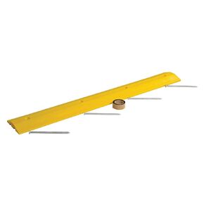 Vestil SBA-36 Plastic Speed Bump with Asphalt Hardware Kit, 4 Mounting Holes, 72"x 10" x 2", Safety Yellow, Large