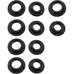 10PCS Black BSP Plastic Back Nuts Accessories Sink Tap Back Nut for Bathroom Basin Taps Mixers Round Faced Flanged Back Nuts Home Tools