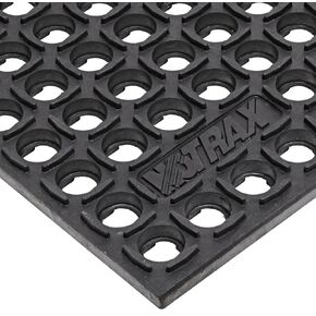 NoTrax 543S0033BL 543 Cushion-Tred 3' x 3' Black Safety Anti-Fatigue Drainage Mat