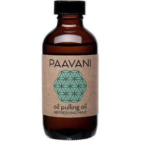 Paavani Ayurveda Oil Pulling for Teeth and Gums (8 fl oz) - Coconut Mint Pulling Oil - Healthy Gums and Teeth - Helps with Bad Breath