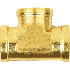 (Pack of 5) EFIELD 1/2" x 1/2" x 1/2" NPT Female Tee, Brass Pipe Fittings