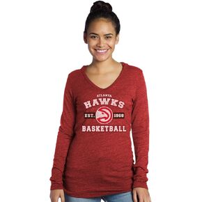 سترة بغطاء للرأس على شكل حرف V للسيدات من NBA Premium Triblend L/S