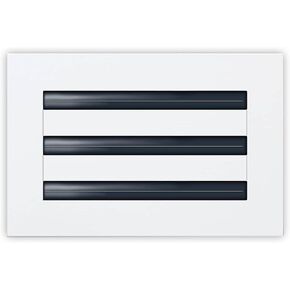 10x6 Modern AC Vent Cover - Decorative White Aluminum Air Vent - Standard Linear Slot Diffuser - Heating and Cooling Register Grille for Ceiling, Walls & Floors - Texas Buildmart