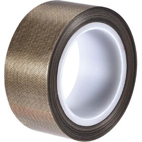 uxcell Heat Resistant Tape High Temperature Heat Transfer Tape PTFE Film Adhesive Tape 25mm Width 10m 33ft Length Brown