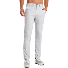 CRZ YOGA Casual Golf Pants for Men - 32" Water Resistant Stretch Lightweight Work Dress Pants with Pockets