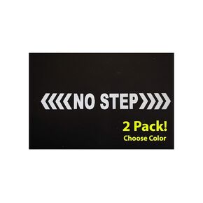 (2 Pack) No Step Sticker Vinyl Decal Choose Color! 10" X 1.25" Indoor Outdoor Waterproof (X2V604) (White)