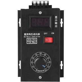 Universal 6V - 90V PWM DC 90V DC Motor Speed Controller Speed Controller PLC 15A Display Motor Governor with 20A Ceramic for DC 6-90V Motor