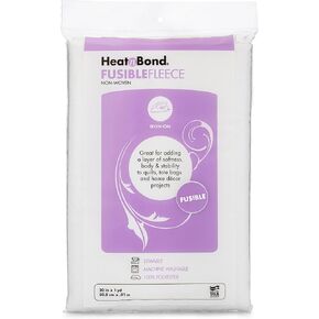HeatnBond Fusible Fleece High Loft Iron-On Interfacing, 20 Inches x 1 Yard, White
