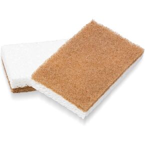 Full Circle In a Nutshell Walnut Scrubber Sponges, Non-Scratch, Set of 2 (Pack of 6)