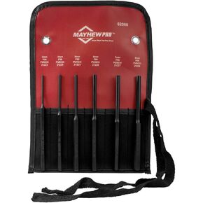 Mayhew Pro 62080 Metric Pin Punch Kit, 6-Piece