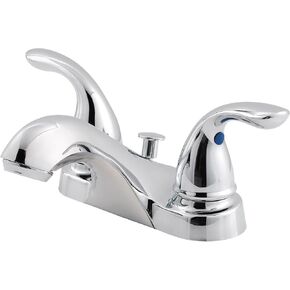 Pfister LG1435100 Pfirst Series 2-Handle 4 Inch Centerset Bathroom Faucet in Polished Chrome, Water-Efficient Model