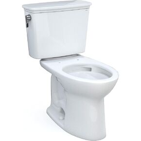 TOTO Drake Transitional Two-Piece Elongated 1.28 GPF Universal Height TORNADO FLUSH Toilet with 10 Inch Rough-In and CEFIONTECT, Cotton White - CST786CEFG.10#01